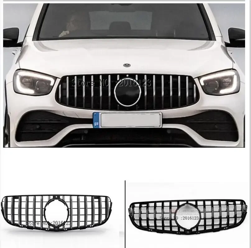 

For Mercedes Benz GLC W253 X253 C253 2016 2017 2018 2019 GT AMG Racing Style Grill Front Bumper Grille Radiator Replacement Part