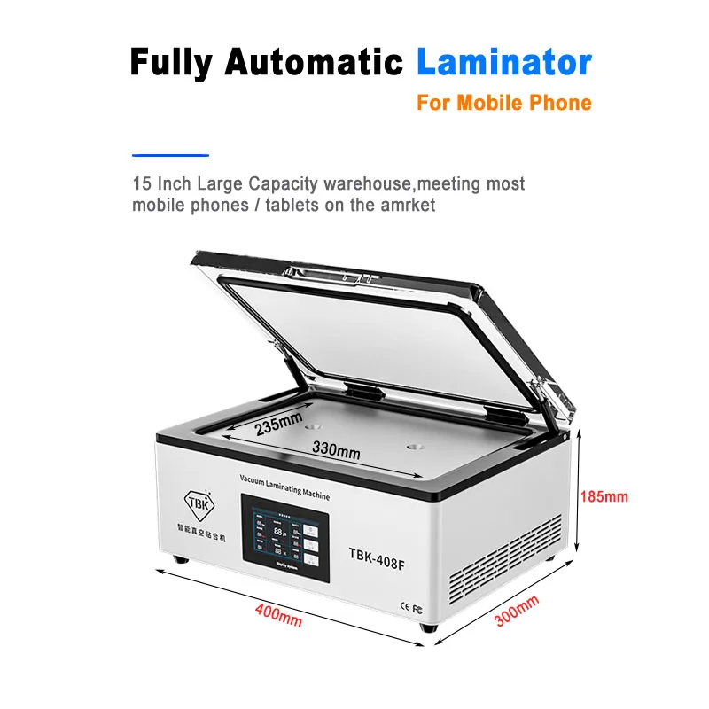 

LY-TBK 408F 15Inch Automatic Laminator For Mobile Phone Curved Straight Screen Maintenance Intelligent Vacuum Laminating Machine