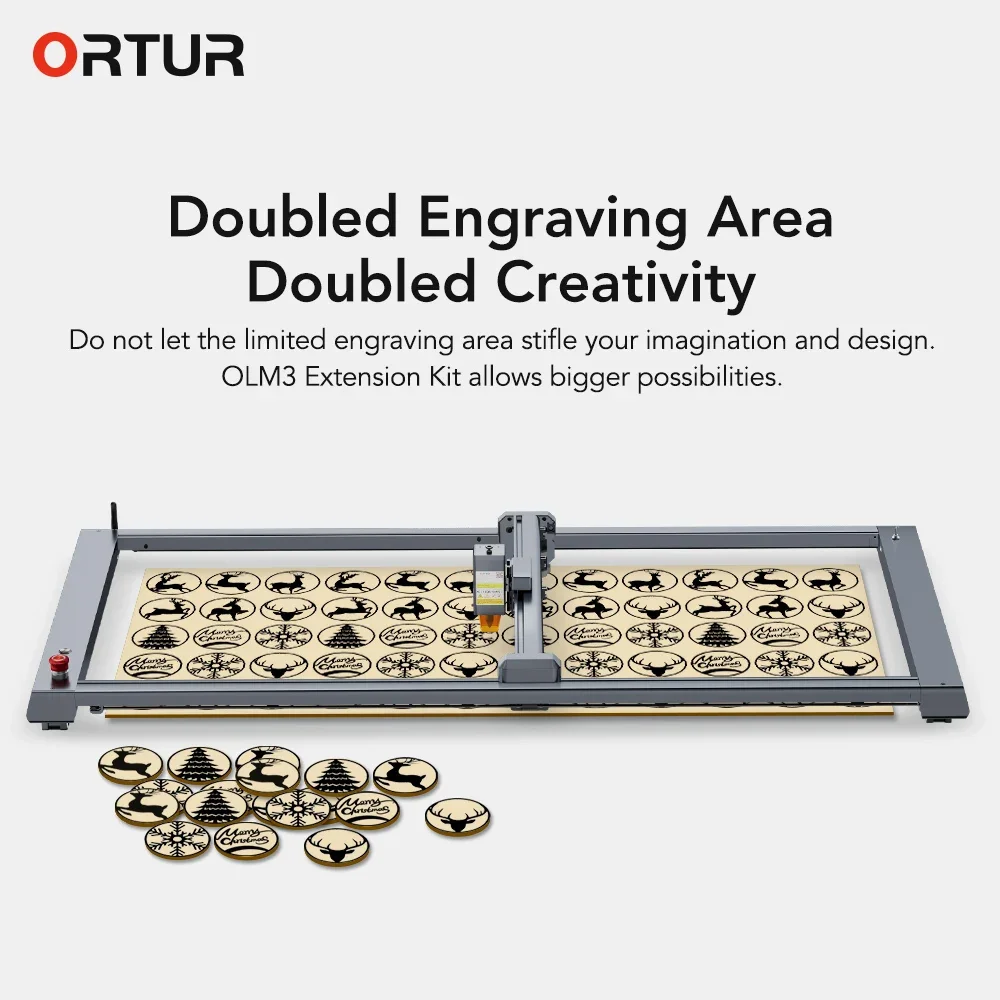 ORTUR Laser Engraver Engraving Work Area Expansion Kit Y Axis Extension Kits Upgrade For OLM3 OLM2 OLM2 PRO S2 AL2