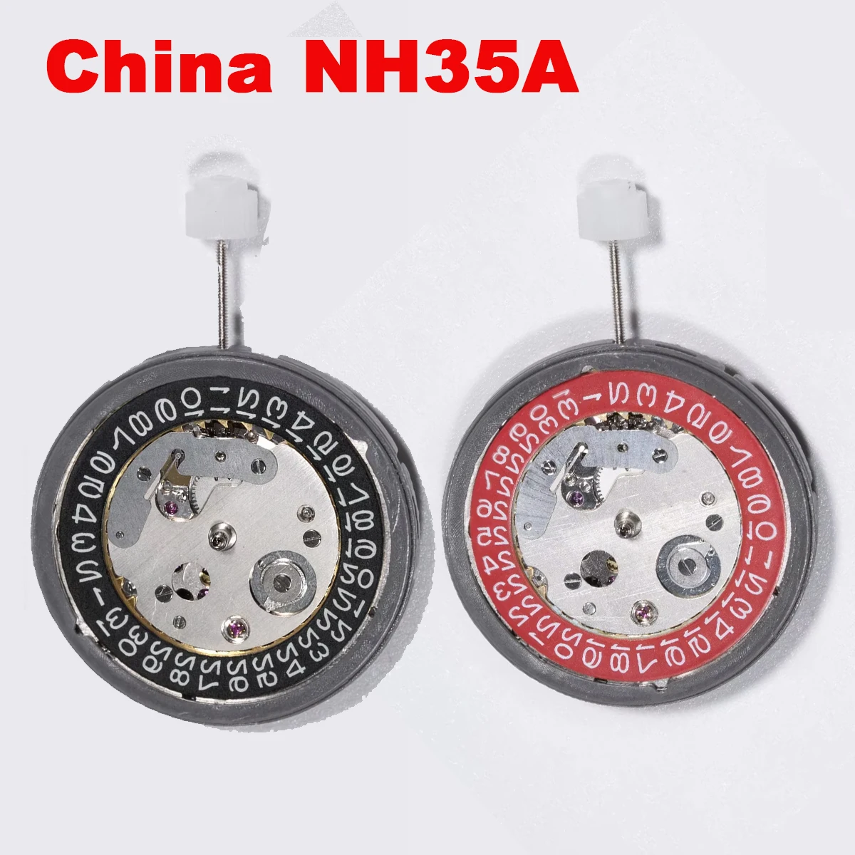 NH35A China Premium Mechanical Movement White Black Date Automatic Self-winding High Accuracy NH35 Movement at3 at 6 Replacement