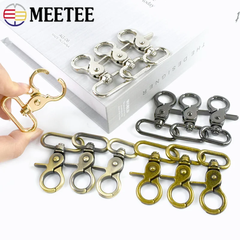 

10Pcs Metal Swivel Lobster Buckle 20-50mm Trigger Snap Hook for Bag Strap Carabiner Clip Keychain Clasp DIY Hardware Accessories