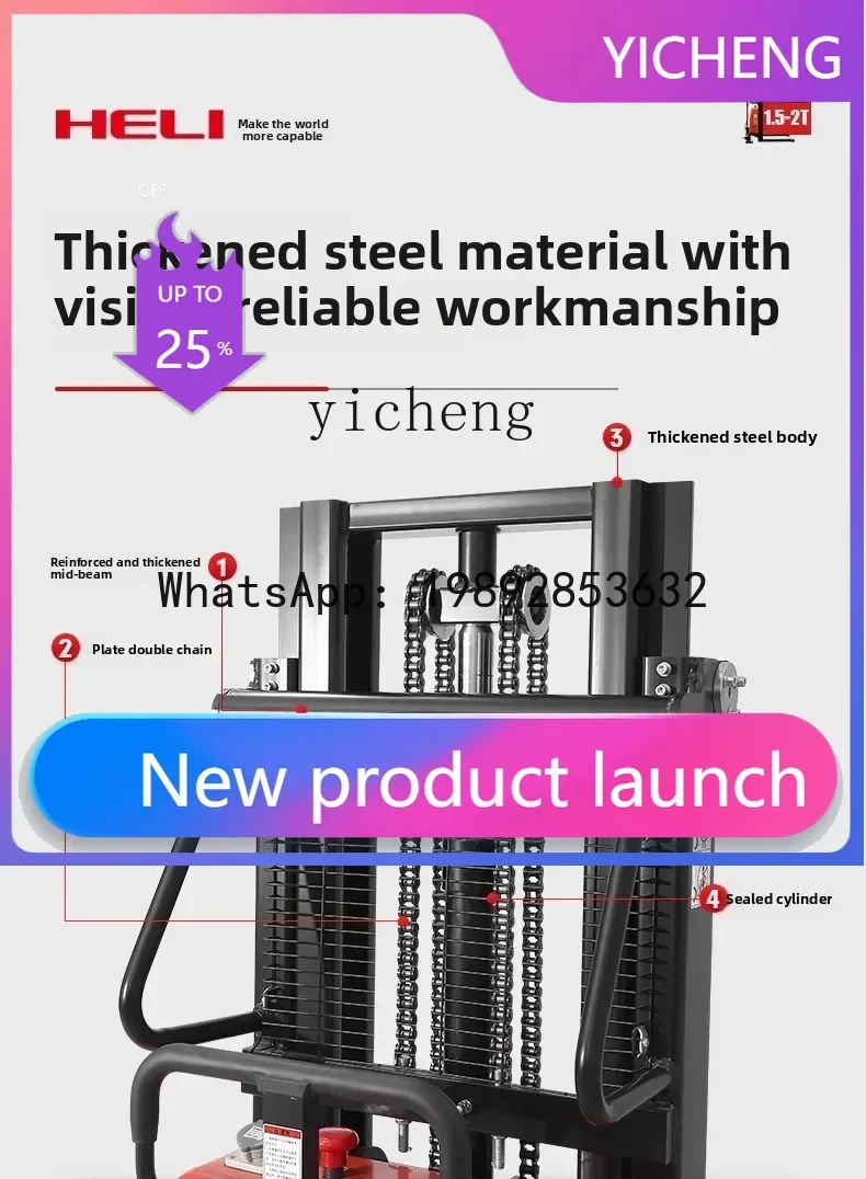 

semi-electric forklift electric lift lift forklift small stacker