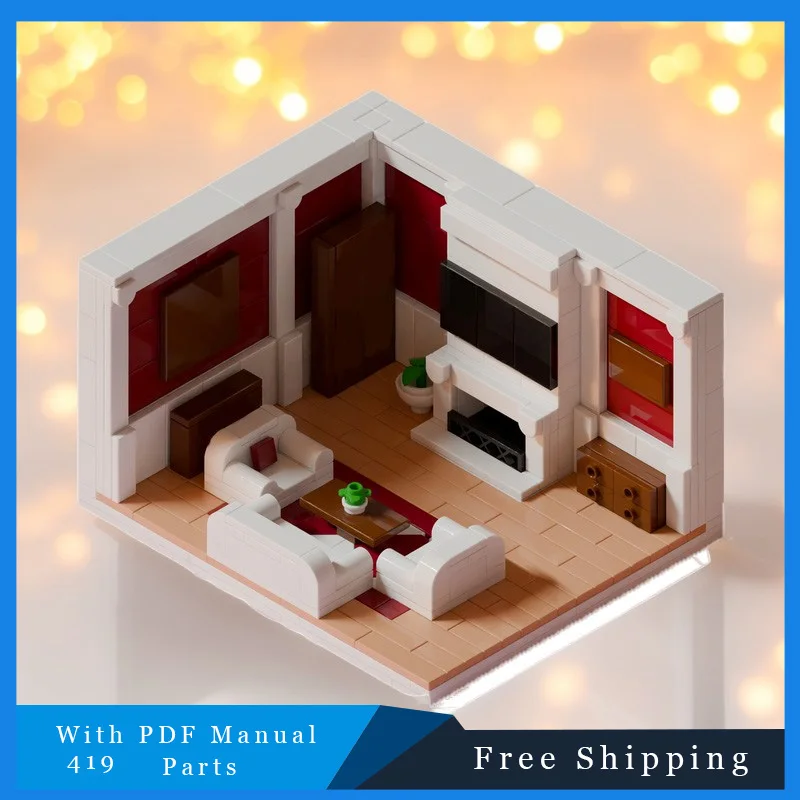 419 Uds. Serie de ladrillos de construcción MOC casa residencial modelo de bloques de construcción niños juguetes educativos de montaje DIY regalos de navidad