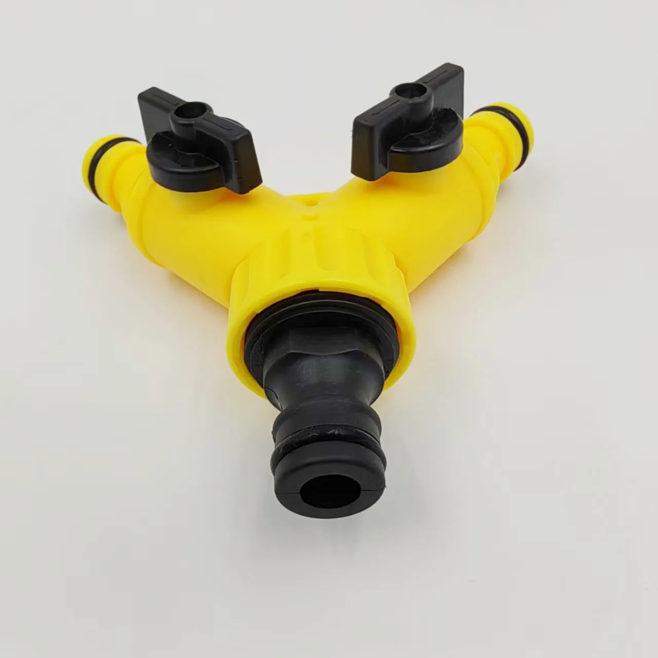 Dual Nipple Y Shape Tap Splitter Valve Faucet Connector Irrigation Water Hose Flow Control Switch Garden Watering Tool