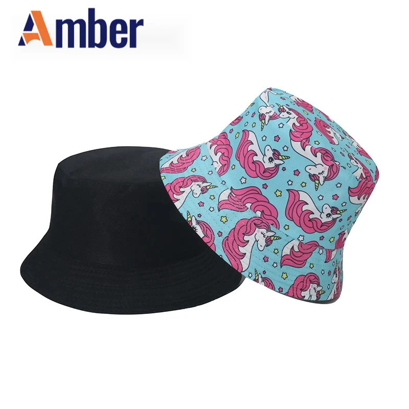 

Amber Unicorn Bucket Hat Cartoon Panama Fisherman Hats For Men Women Unisex Double Sides Summer Outdoor Travel Sun Cap Gorras