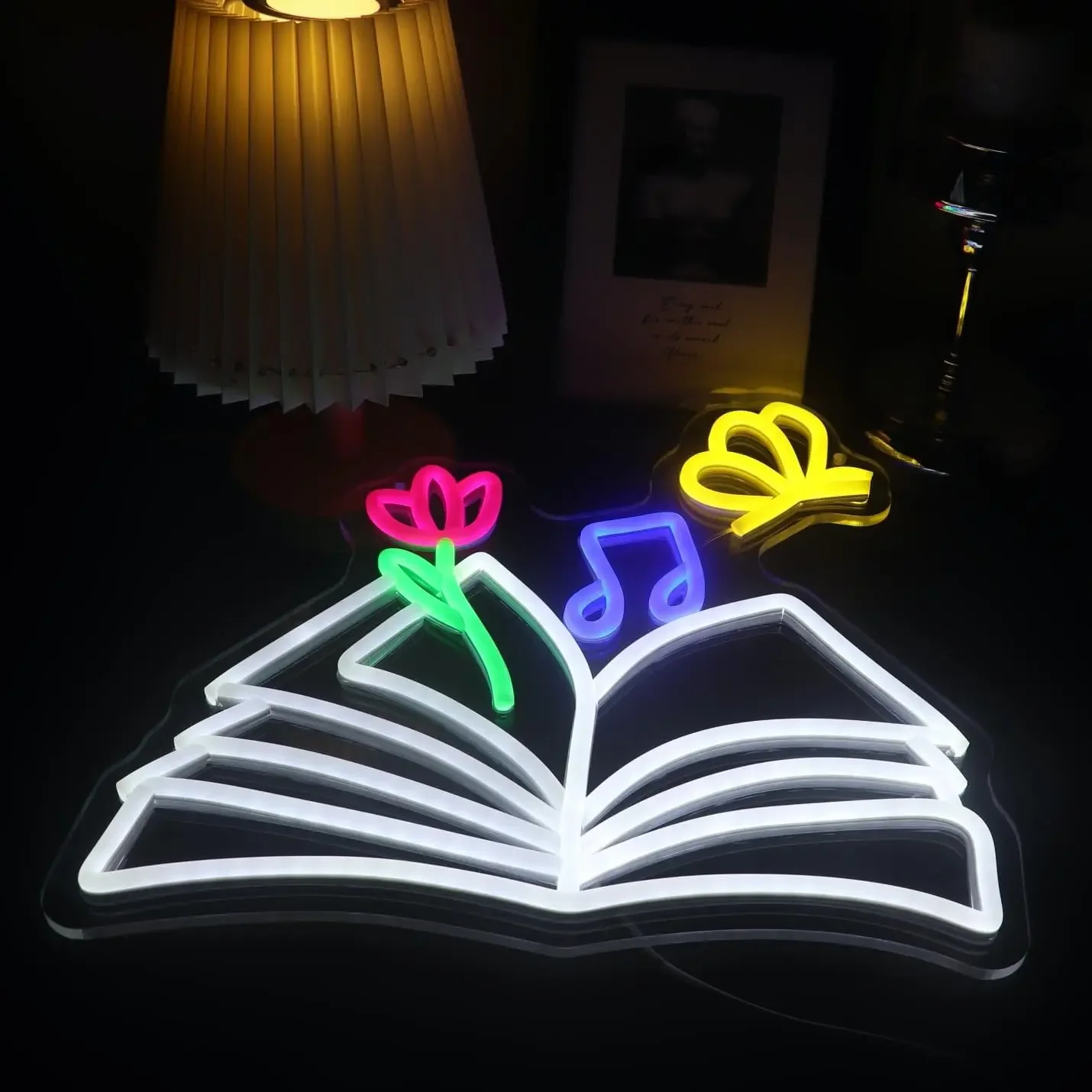 

Волшебная книга Неоновая вывеска Открытая книга Светодиодный светильник для любителей книг Неоновый свет Книжные светодиодные вывески для чтения Клубные светильники Декор комнаты класса