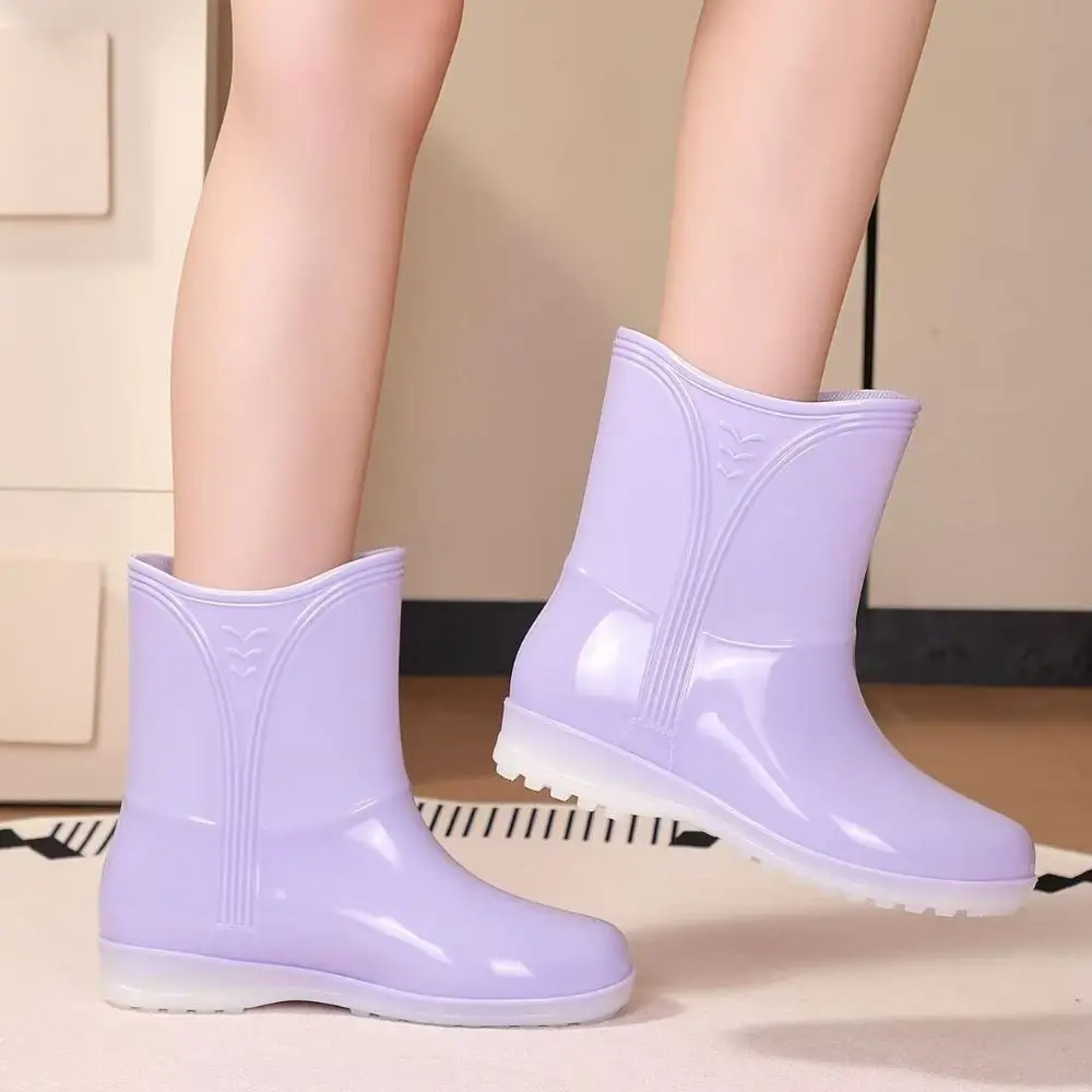 Mid-calf Women Rain Boots Waterproof Wear-resistant Garden Rubber Boots Durable Non-slip Water Shoes For Outdoors,Kitchen,Work view 3