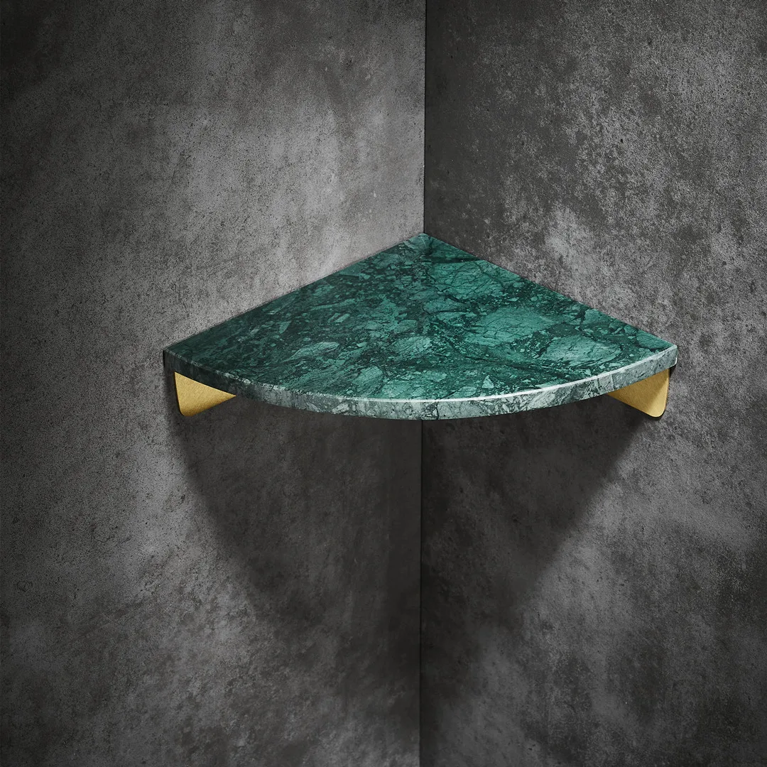 Green Marble Corner Shower Shelf Marble Corner Shelves Bath Wall Mounted Shower Shelf