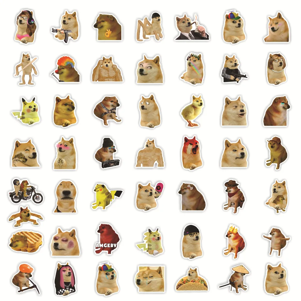 10/30/50pcs Angry Dog Stickers Laptop Bicycle Guitar Skateboard Sticker Kid DIY Graffiti Waterproof Stickers Toy