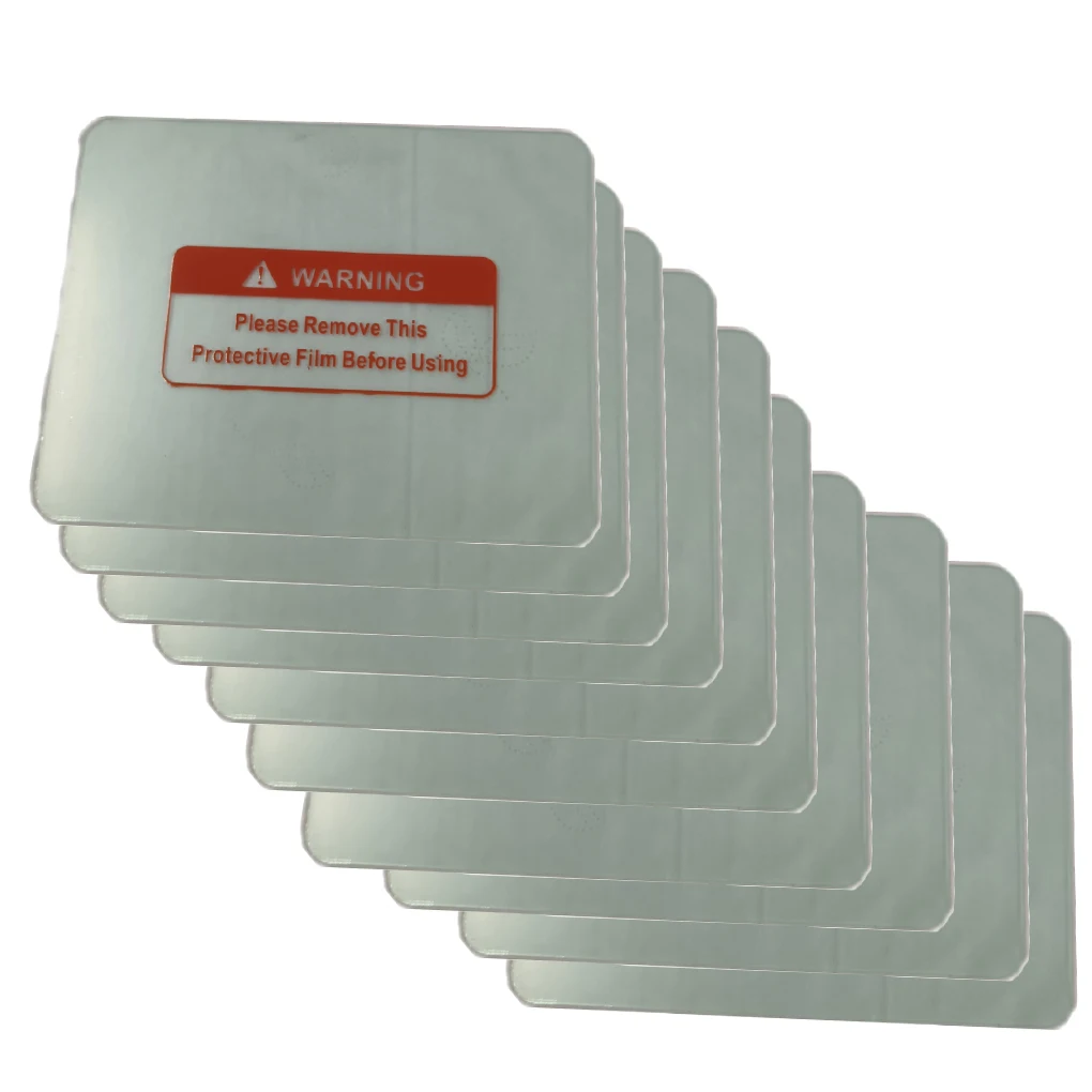 10pcs Replacement Clear PC Protective Welding Cover Lens Sheets for Solar Automatic Photoelectric Welding Helmets 115mm x 90mm