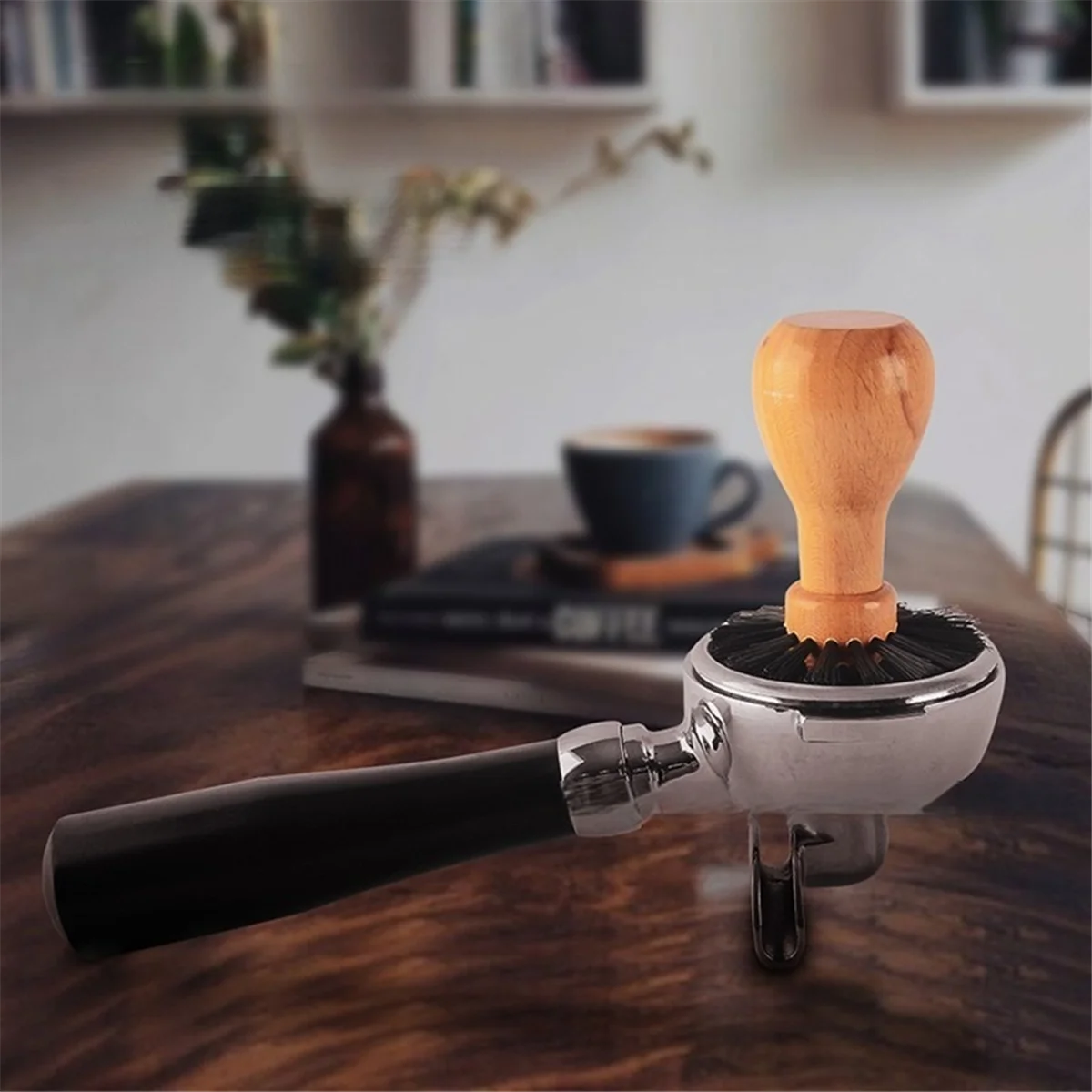 Spazzola per pulizia portafiltro per macchina da caffè espresso Spazzole per pulizia macchina da caffè Strumenti per spazzola per polvere per caffè espresso da 58 mm A-T33C