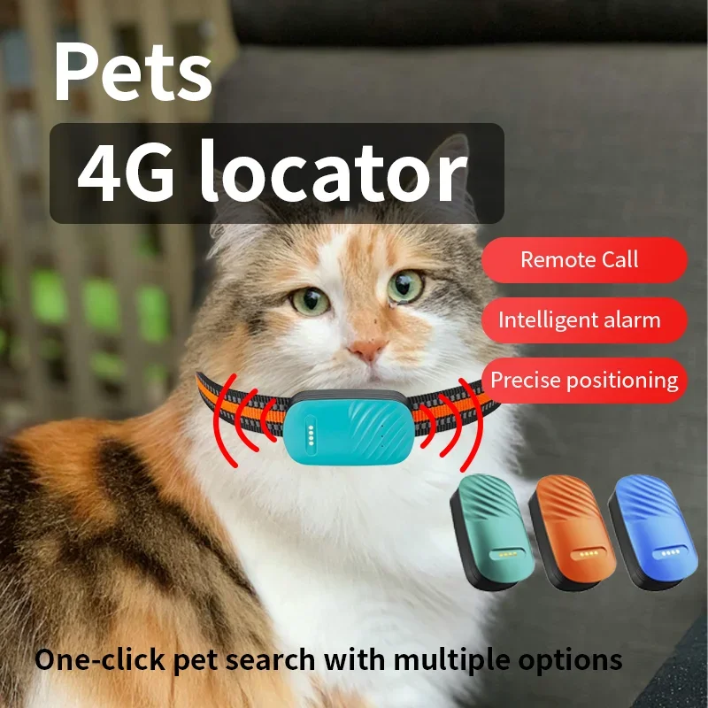 

Waterproof 4G Pets GPS Tracker, Dog Cat Anti-lost Real Time Positioning Movement Waterproof Finder, Electronic Geo-Fence for Dog