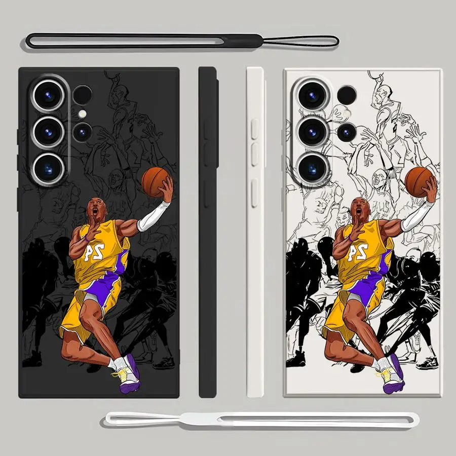 

Мягкий чехол для телефона Samsung Galaxy S23 S24 FE S20 Note 20 10 Ultra S22 Ultra S21 Plus S25 Edge Basketball Star Cool