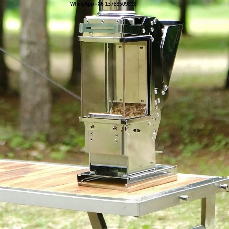 

Modern 304 Stainless Steel Portable Outdoor Camping BBQ Grill Big Wood Stove for Fire Watching & Heating Smokeless