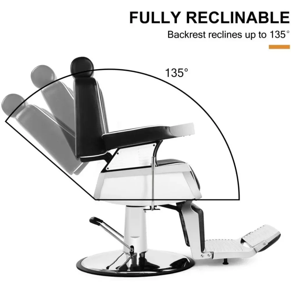 Silla reclinable hidráulica para barbería, sillón para peluquería, estilista, tatuaje, equipo de salón