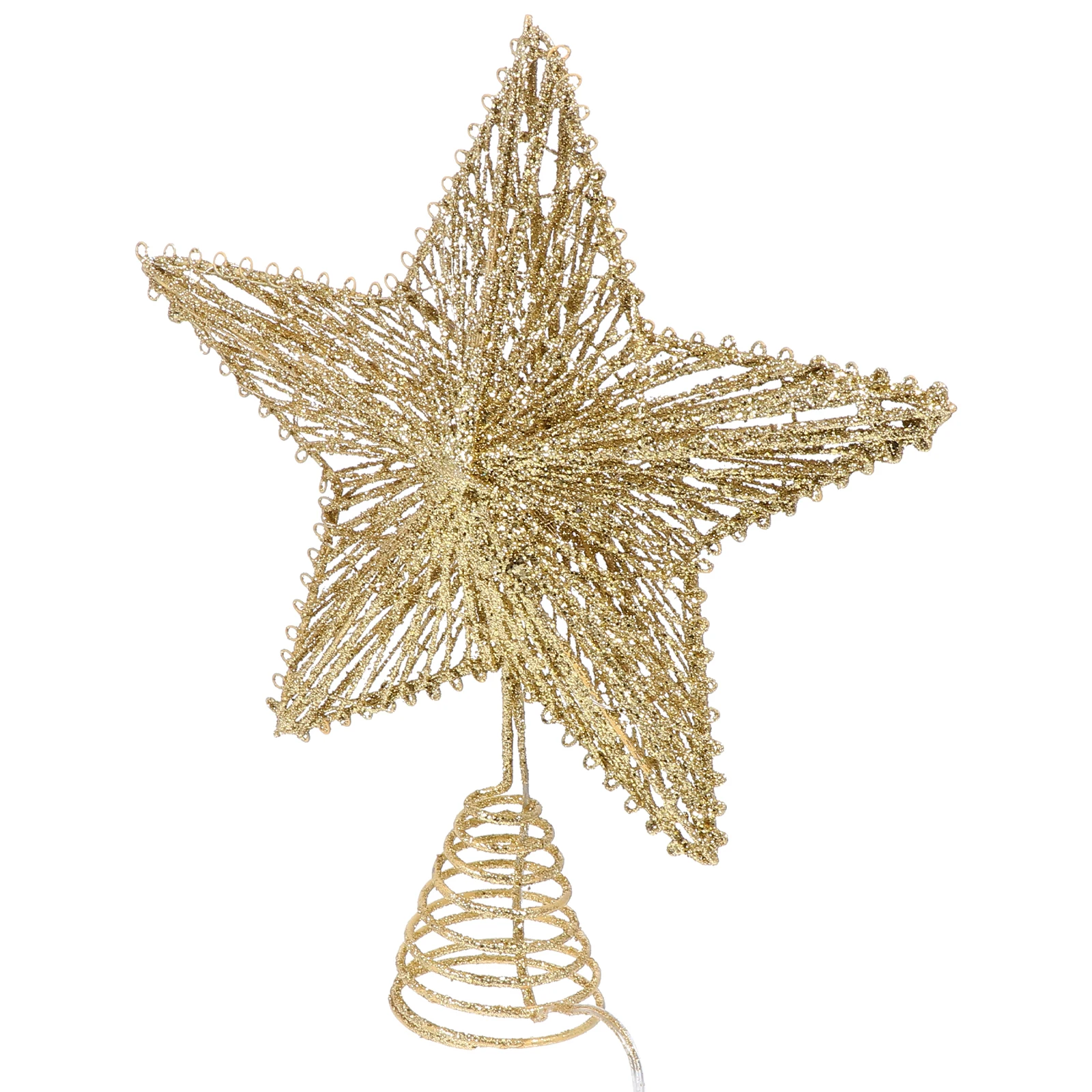 

Pentagram Tree Top Star Shaped Light Decor Iron Xmas Tree Adorn Home Party Supply Luminous Christmas nament