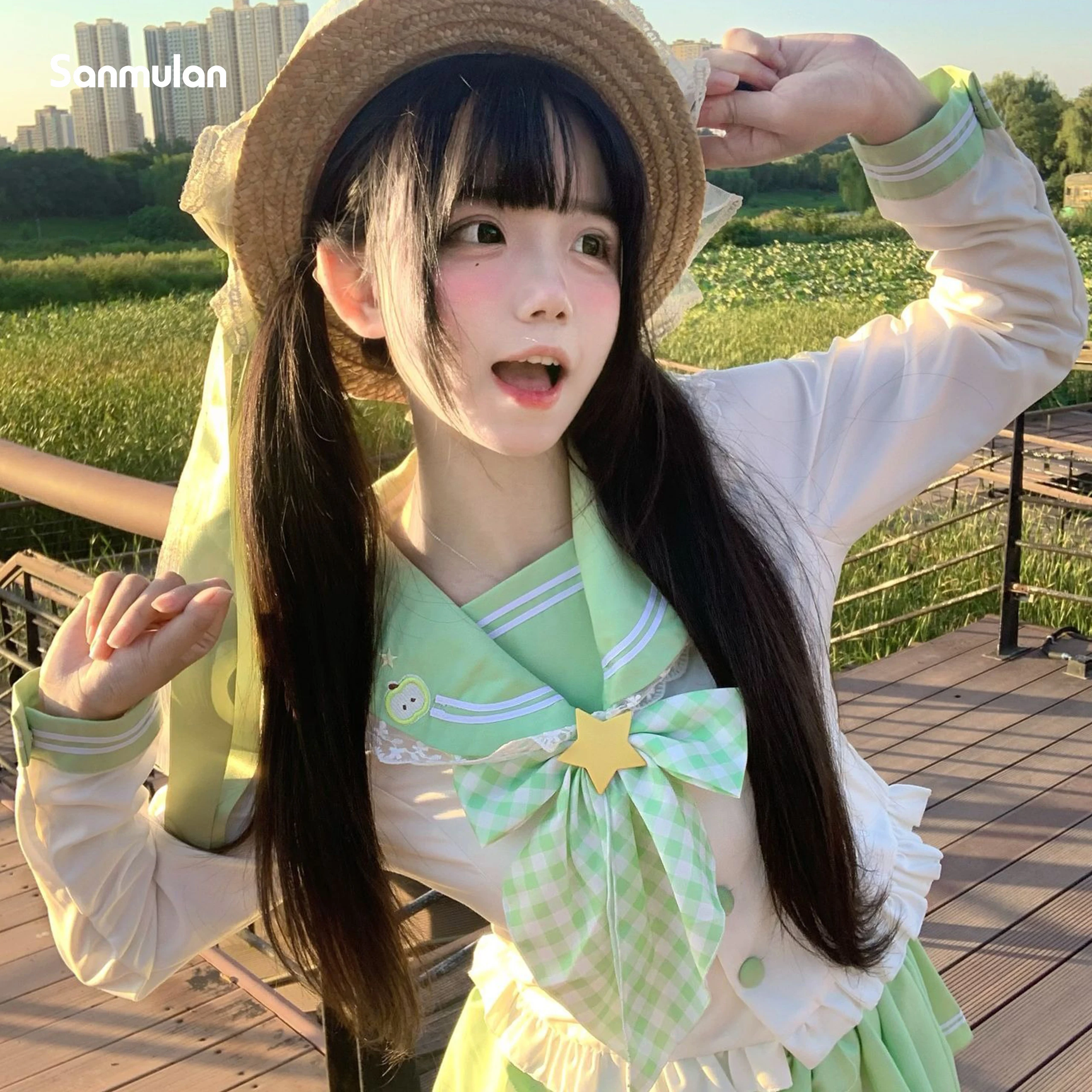 Cake Skirt, Long and Short Sleeves, Women's JK Uniform, Sailor Suit, Cute Japanese School Style Set Student COS