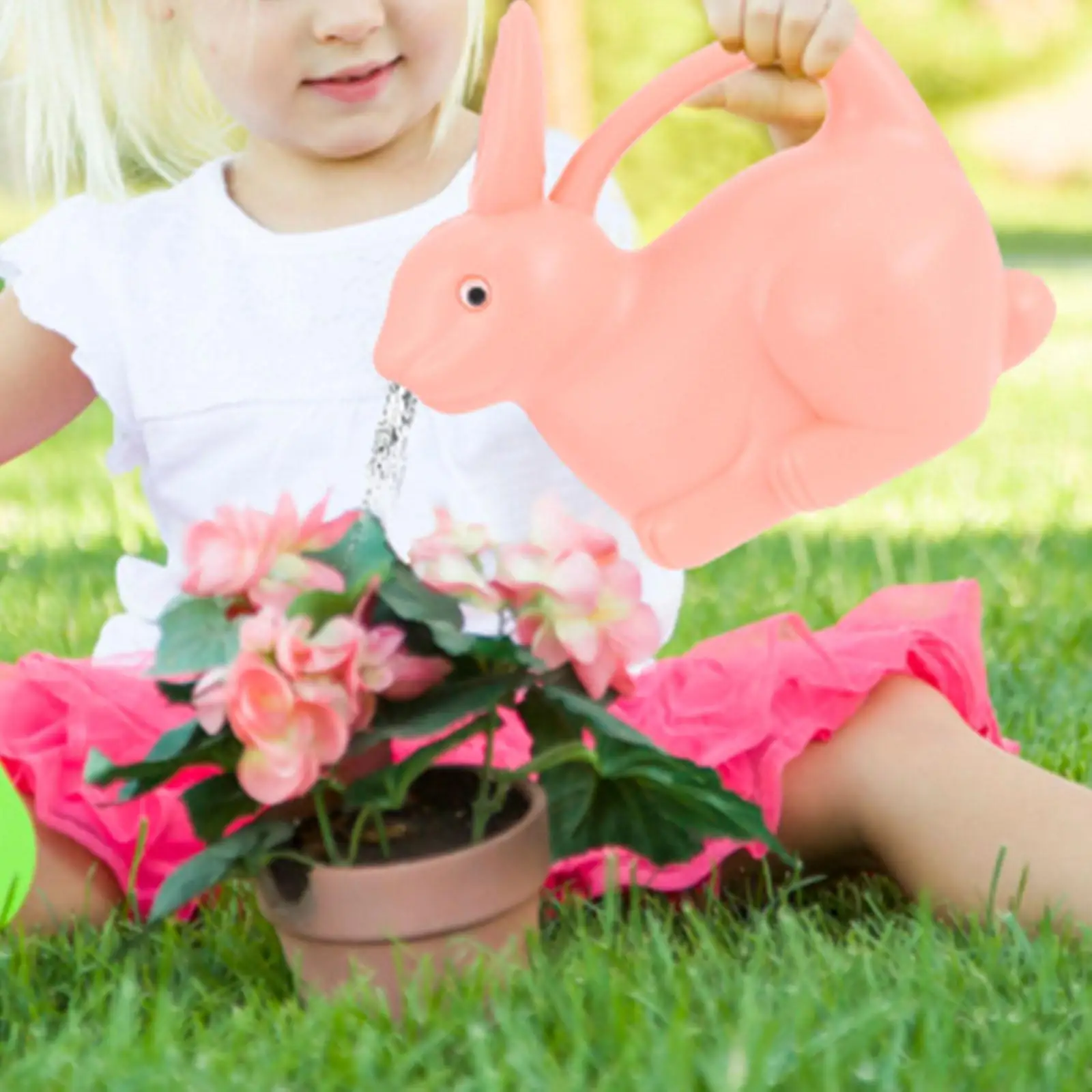 

Children Bunny Shape PP Watering Can Pot for Flower Plant Care Ergonomic Handle Multifunctional Lovely 20x20cm Gardening Tool