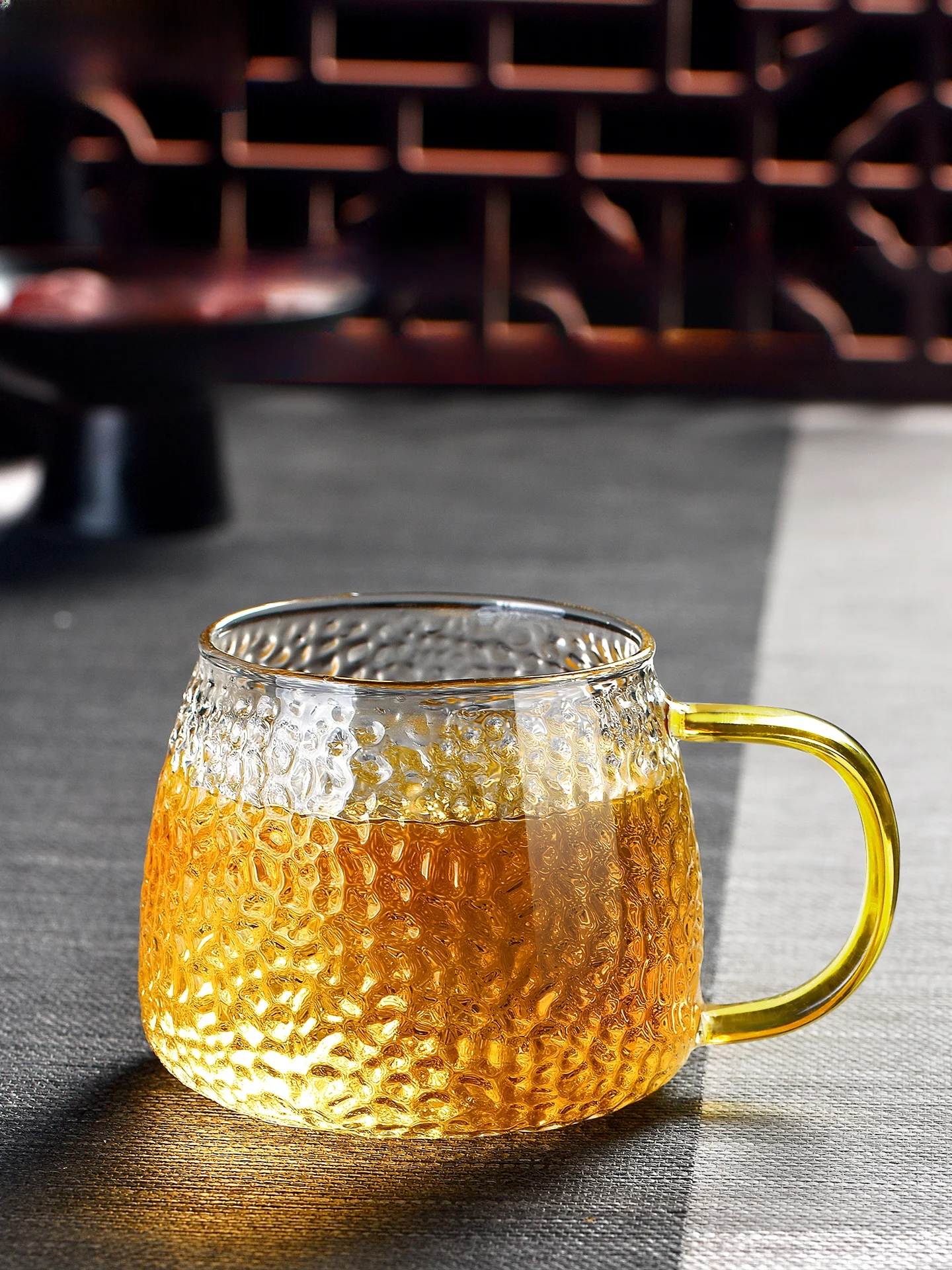 

High Borosilie Glass Cup with Handle Large Capaci Drinking Milk Tea Cup Heat Resistant Breakfast Glass Cup for Home Use