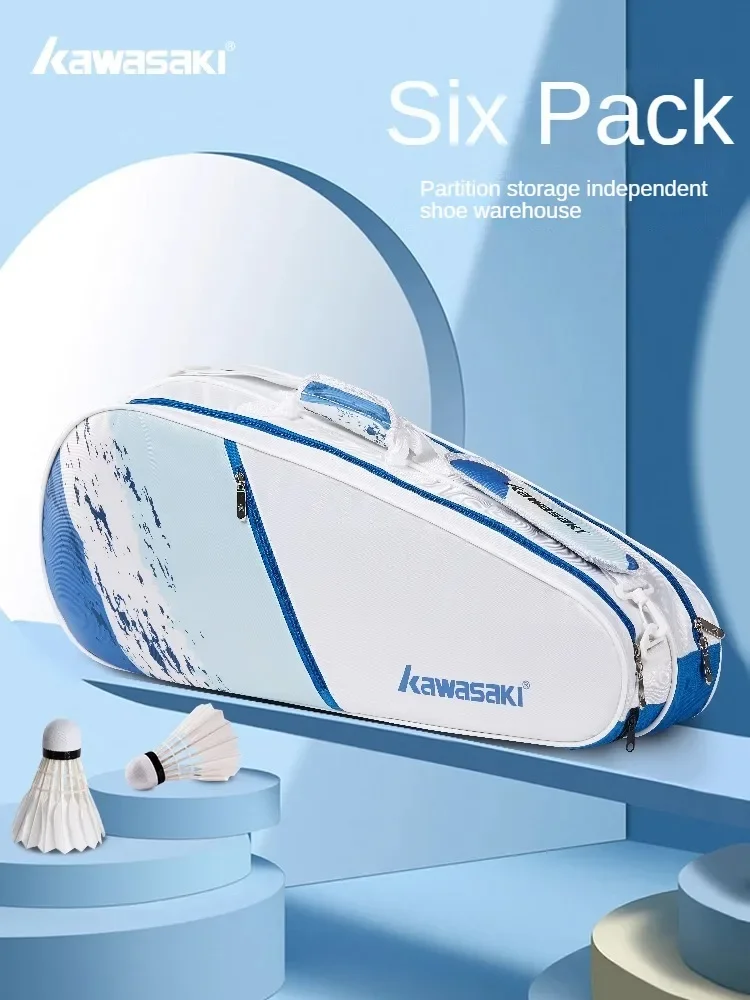 Kawasaki Badminton Racket Bag Shoulder Men Professional Large-capacity 6-pack Tenis Padel Rackets Large-capacity Handbag Women