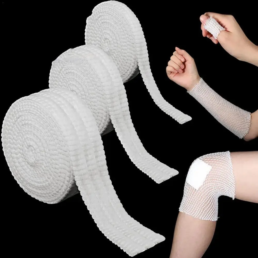 1 Roll Elastic Net Tubular Bandage Gauze Fix Breathable Bandage Retainer For Wound Dressing Adults Wrist Elbow Knee Ankle Kids