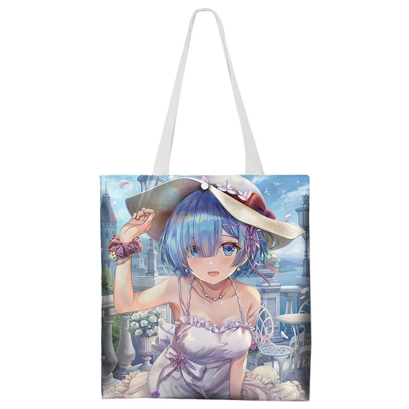 Anime Card Captor Sakura Double-Shoulder Bag Canvas Colorful 2-side Cartoon Printings Shopping Tote Bag