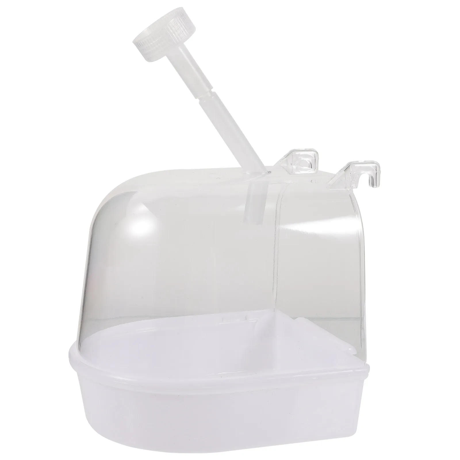 Baignoire pour oiseaux de qualité supérieure, à suspendre dans la cage, cube de bain transparent pour perroquet, perruche, cockatiel, facile à nettoyer, plateau amovible, grande taille.