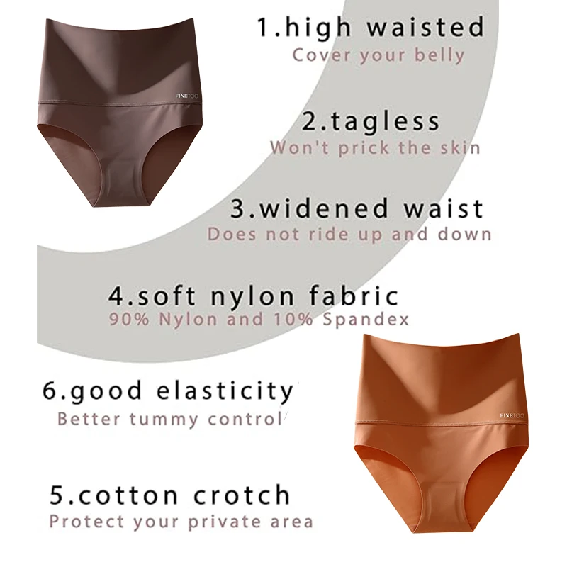 5PCS/Set Seamless High Waist Bodyshaper Panties for Women Sexy Tummy Underwear Slimming Shapewear Elasticity Intimates Lingerie