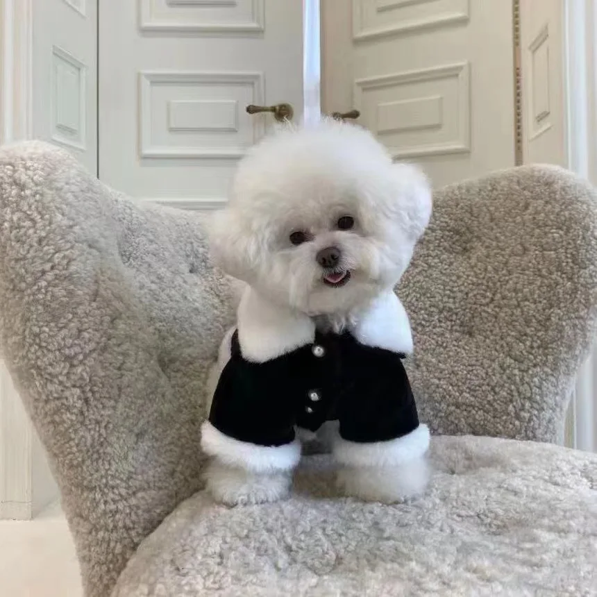 Cat Dog Pet Winter Clothes Plush Coat  Schnauzer Bear Cottonteddy Cotton Jacket Puppy Clothes Designer Dog Clothes