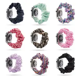 Apple Watch,correa,iwatchシリーズ4, 5, 6, 3,se,7,8,9,ul2,44mm, 40mm用のscrunchieストラップ45mm, 41mm, 38mm, 42mm, 49mm