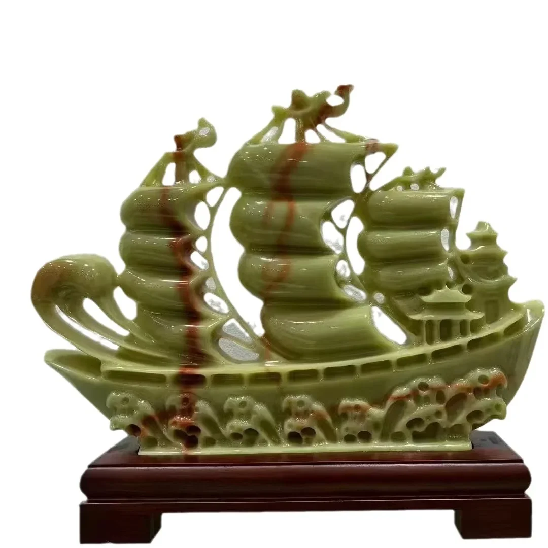 

Jade, smooth sailing, sailing, ornaments, wine cabinets, decorations, office, study, furnishings, crafts