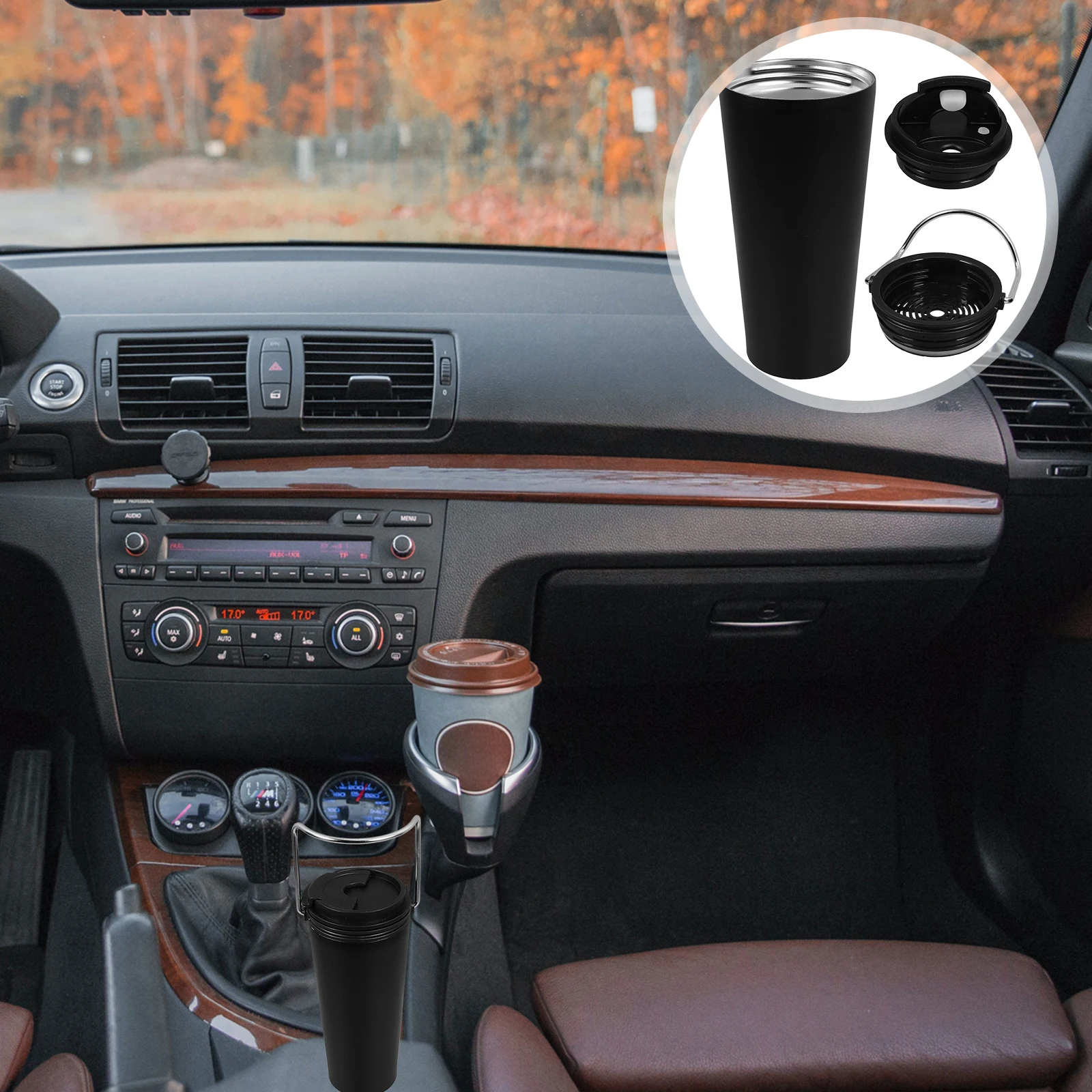

Stainless Steel Insulated Coffee Mug Large Capacity Portable Vacuum Cup For Car Travel Outdoor Use Thermal Water Bottle