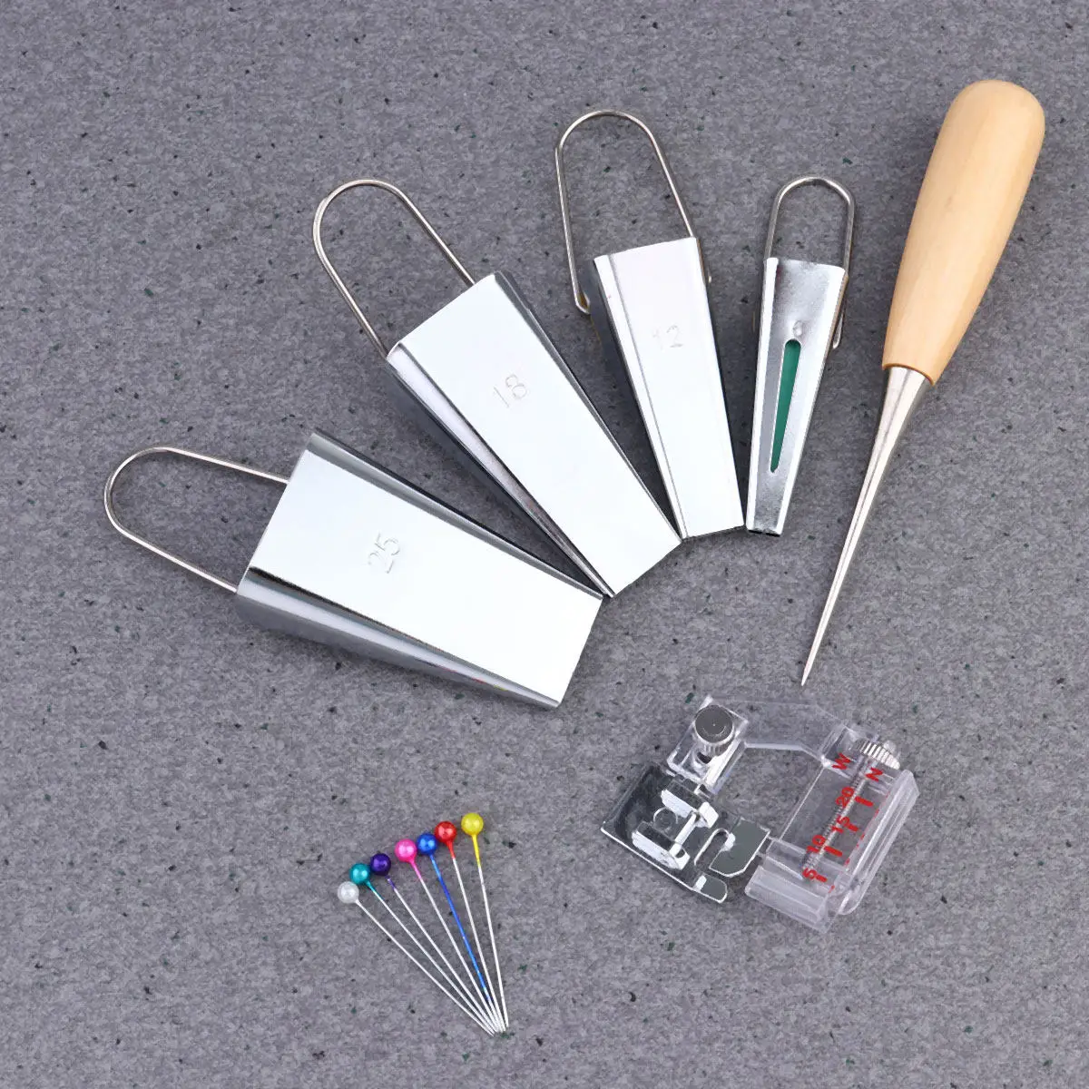 

1Set Binding Tape Maker Set DIY Fabric Edge Finishing Tool for Sewing Quilting Fast Bias Tape Crafting with 4 Sizes Included