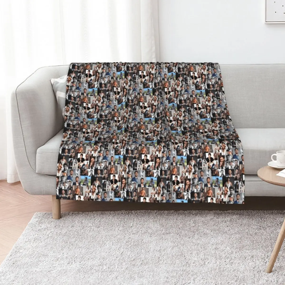 Chris Hemsworth Throw Blanket Personalized Gift Softest Decorative Beds For Sofa Thin Retros sofa bed Blankets