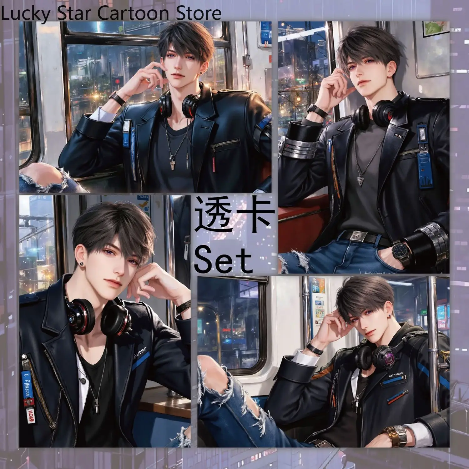 Caleb Love en Deepspace Cosplay Acryl Transparante Kaart Badge Ansichtkaart Ste Collection Halloween Cadeau Verjaardag Spel Anime