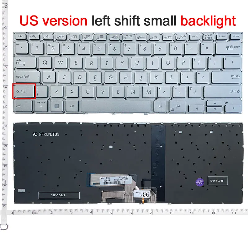 New LA/US/RU Keyboard for ASUS ZenBook flip 14 UX462 UX462DA UM462 0KNB0-262NUS00 Backlit