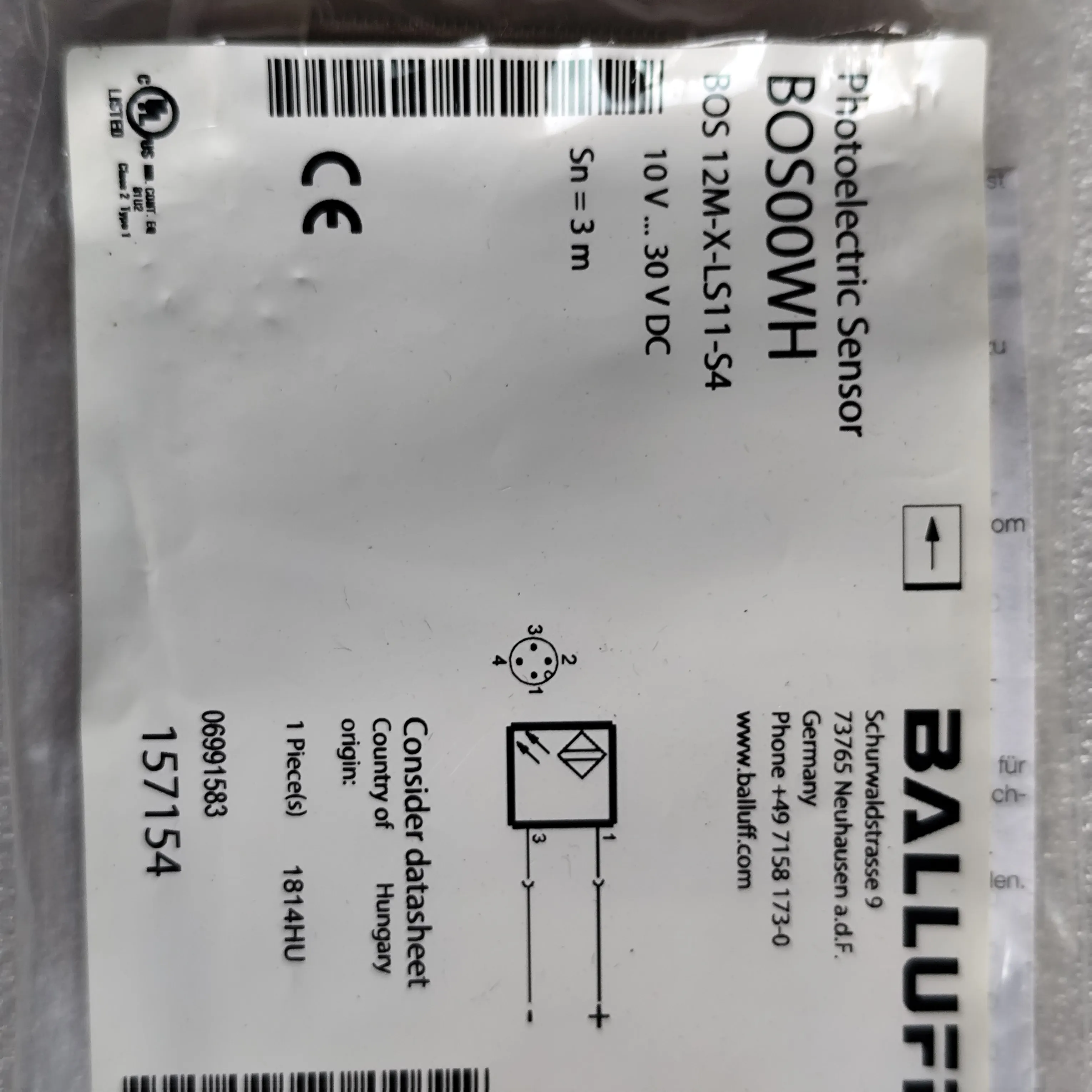 Promo Sensor Balluff BOS00WH Baru BOS 12M-X-LS11-S4 Hungaria Pengiriman Hari yang Sama