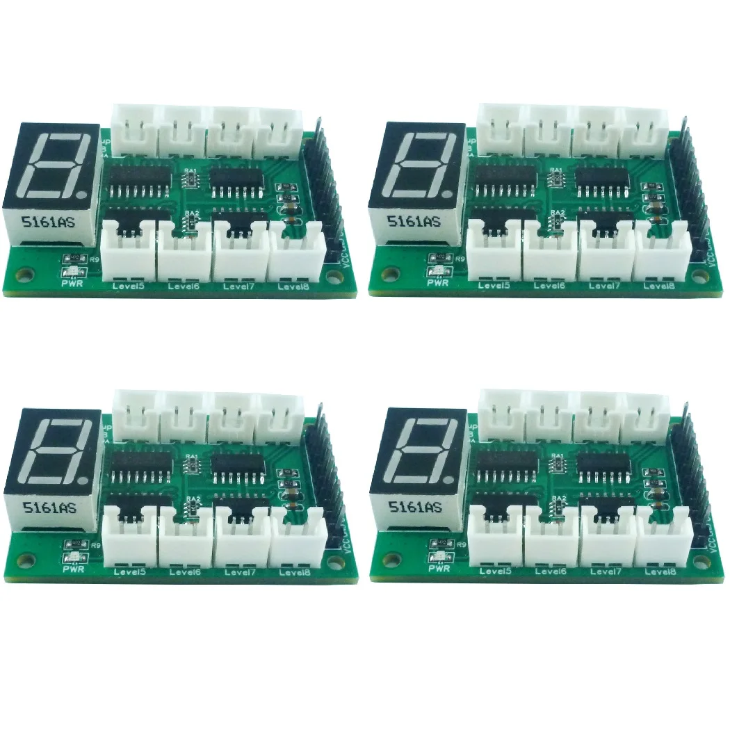 4PCS DC 5V 8 Port Water Level Detect Display Board  Liquid  Controller Sensor Switch Module for Fish tank Water tower