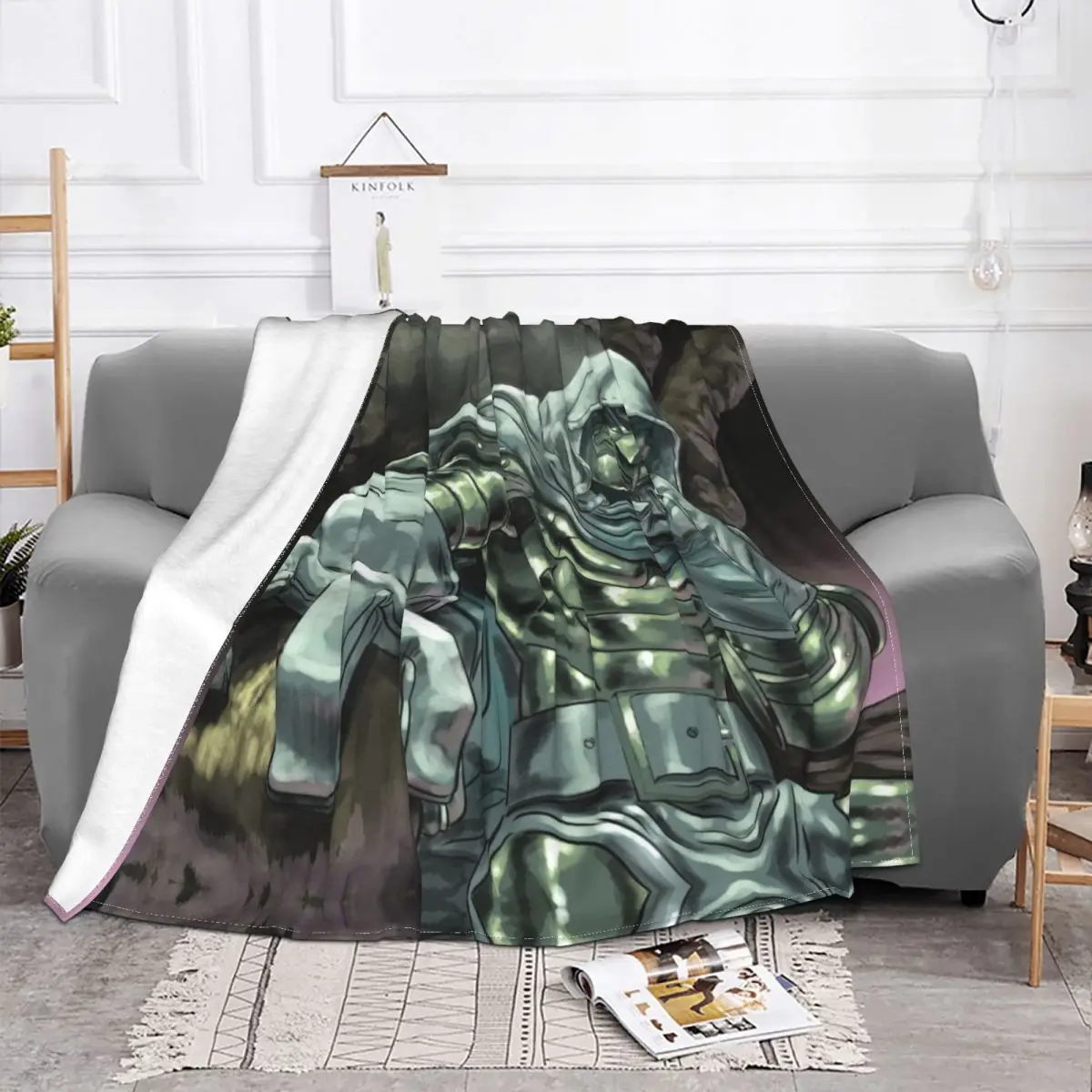 Doctor Doom Blanket Fleece All Season MARVEL Super Hero Multifunction Thin Throw Blankets For Car Travel Plush Thin Quilt