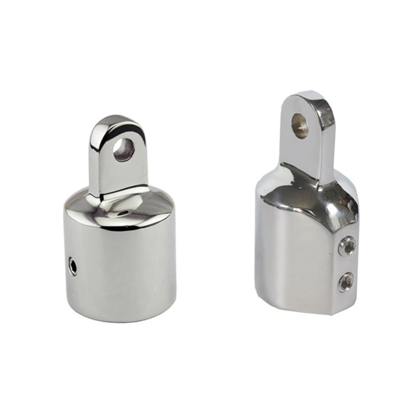 22mm25mm Boat Bimini Top Fitting Deck Hinge Slide Cap Pipe Eye End Cap External Eye End Canopy Tube Boat Accessories