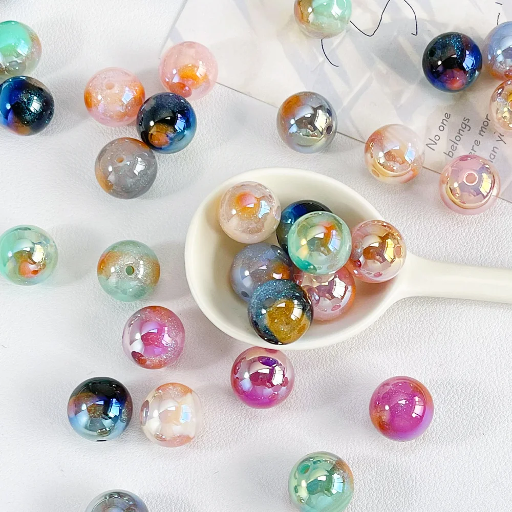 

Cordial Design 50Pcs 16*16MM DIY Resin Beads/Aurora Glitter Powder Effect/Hand Made/Round Shape/Jewelry Accessories #18822