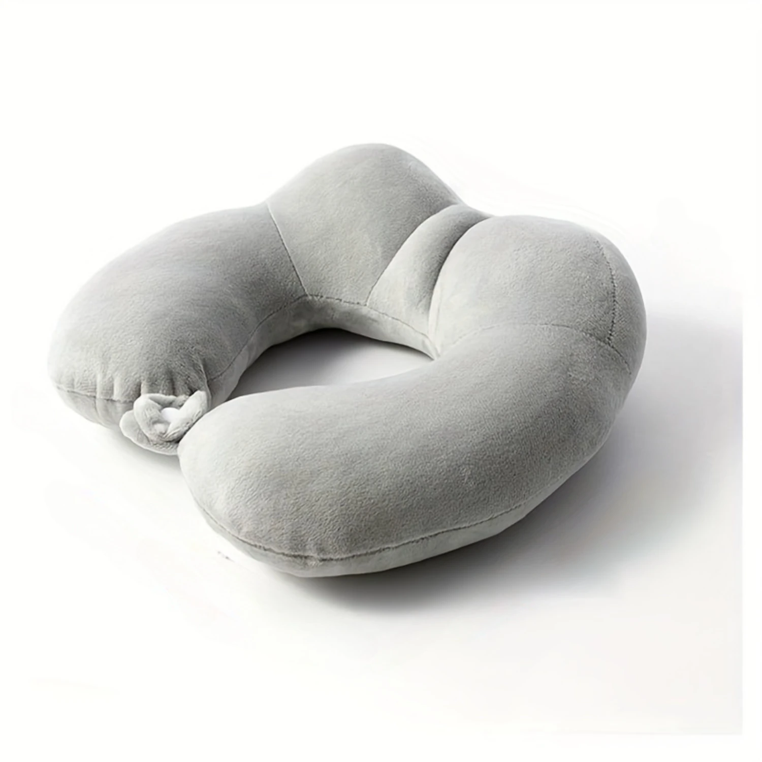 Luxury Velvet U-Shaped Travel Pillow - Lightweight, Soft Foam Filling For Airplane Comfort