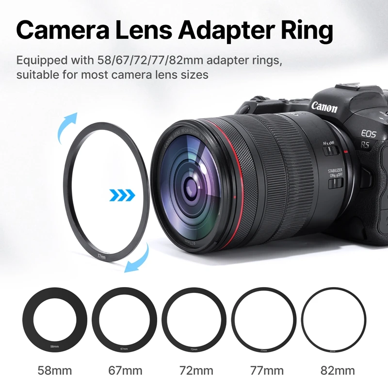 Ulanzi-Teleprompter plegable RT02, adaptador de lente de 9 pulgadas para Smartphone, cámara, tableta, con Control remoto, 58/67/72/77/82mm