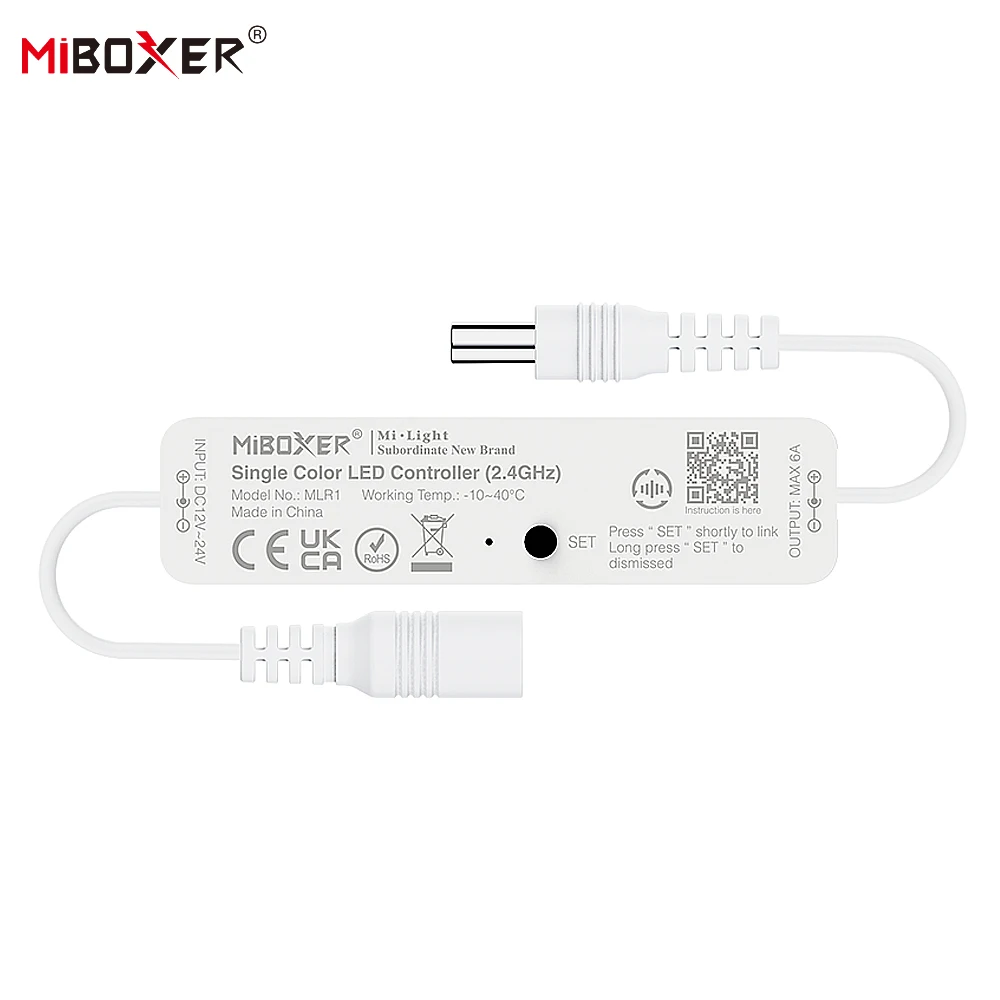 Miboxer Mini LED Dimmer MLR1 MLR2 2.4GHz Wireless WiFi Tuya APP Controller Max 6A For  Single Color 2835 5050 LED Strip Light