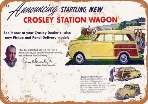 Metal Sign - 1948 Crosley Station Wagons - Vintage Look Reproduction