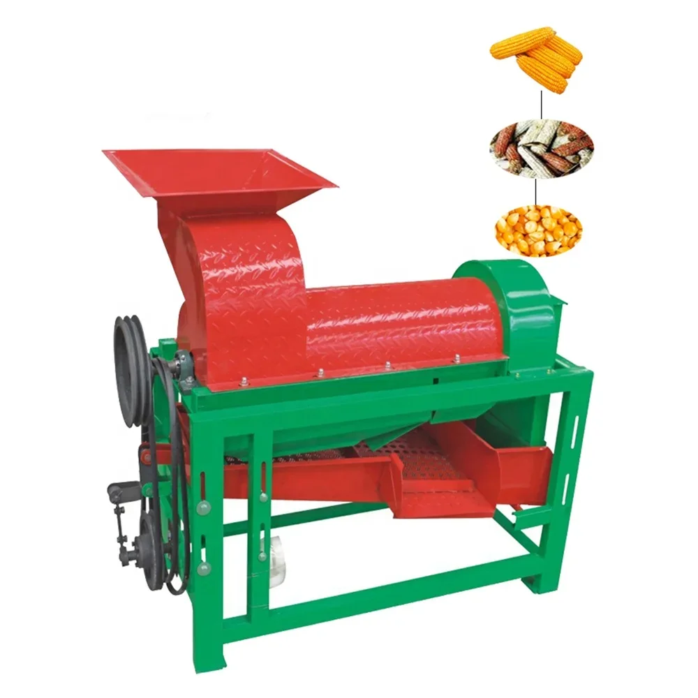 Gasoline power sweet corn peeler and thresher machine