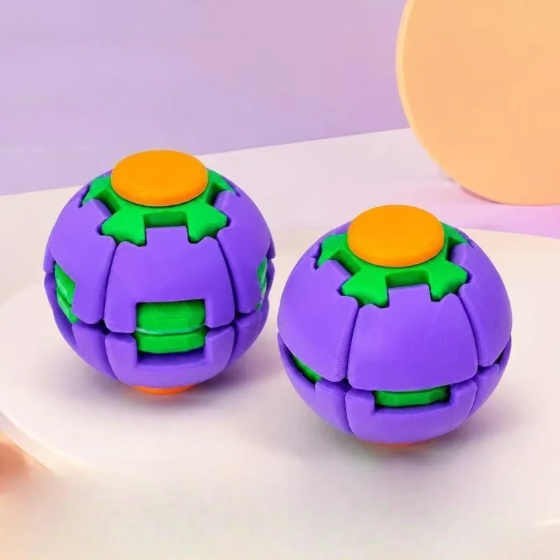 EDC Mecha Transform Fidget Spinner Roller Squeeze Rotating Fingertip Spinning Top Tip Stress Relief Sensory Toy For Children Men