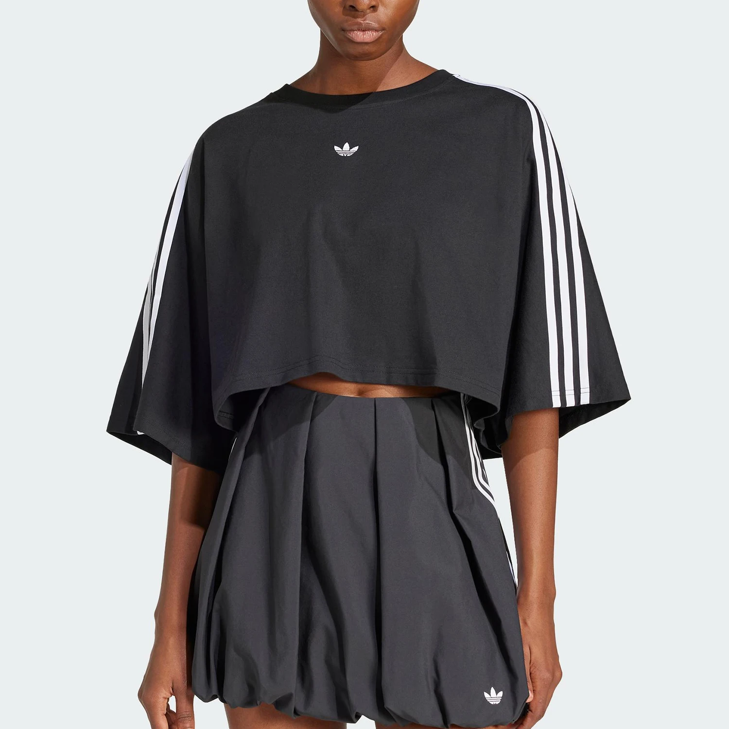 

Женский вязаный укороченный топ Adidas Originals с тремя полосками JY8884