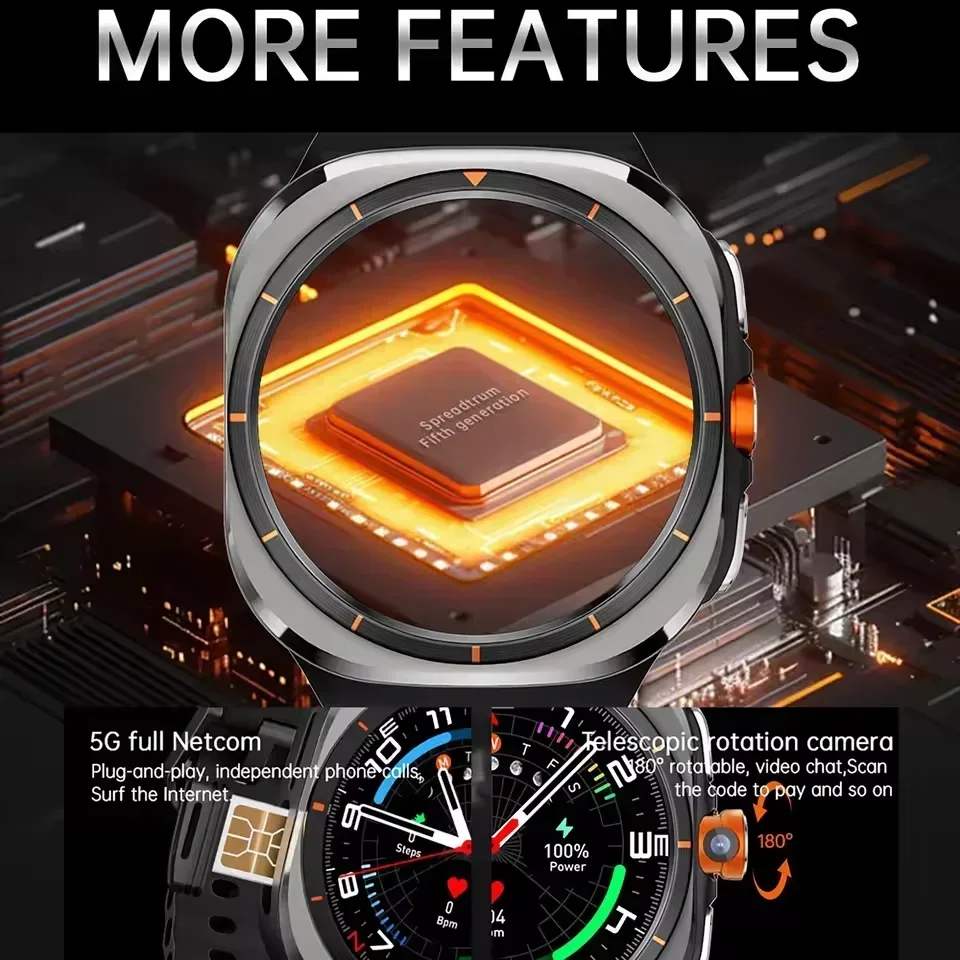 U8 Smart Watch with 4G and Rotatable HD Camera