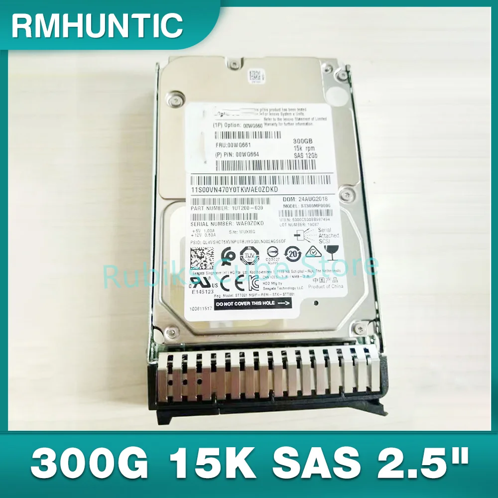 Dla dysku twardego IBM X3650M5 X3850X6 00WG660 00WG661 300G 15K SAS 12GB 2.5"